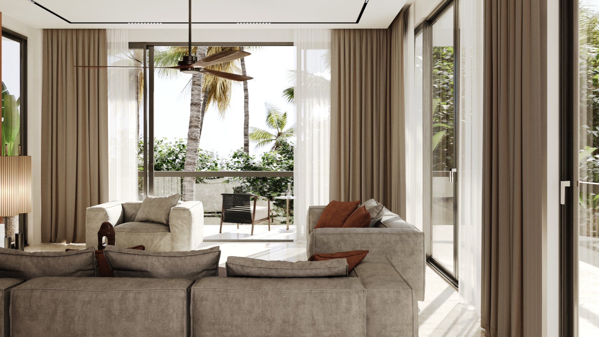 Penthouse interior living area