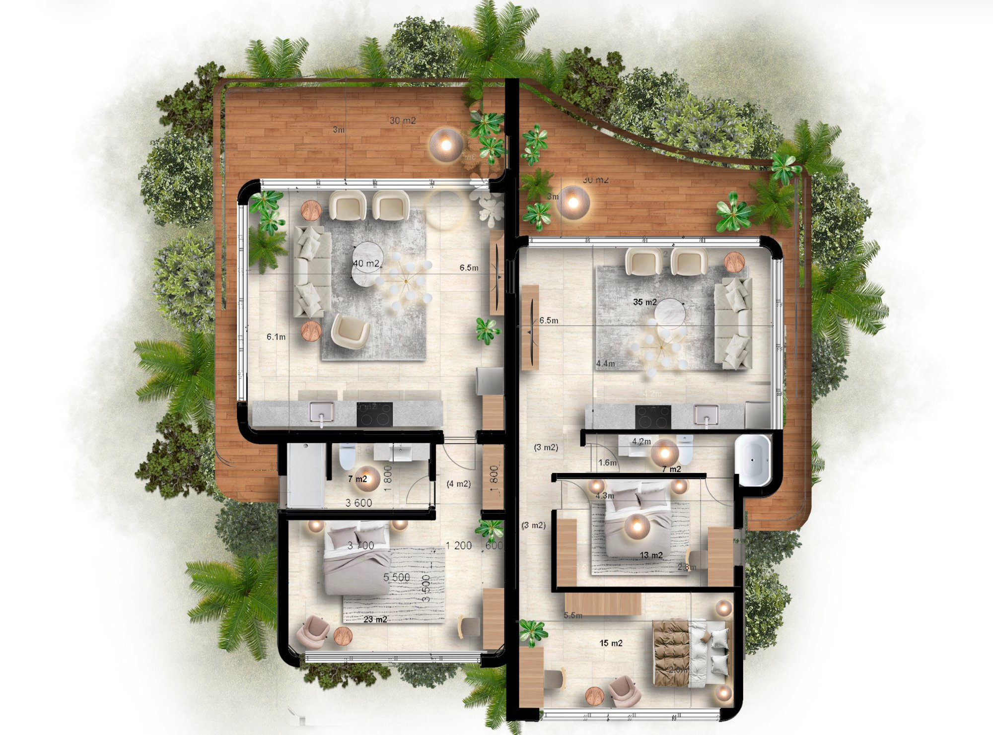 Penthouse floor plan